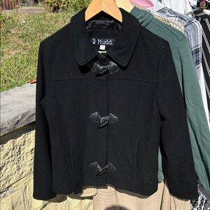 Mudd Women's Black Pea Coatsoze medium